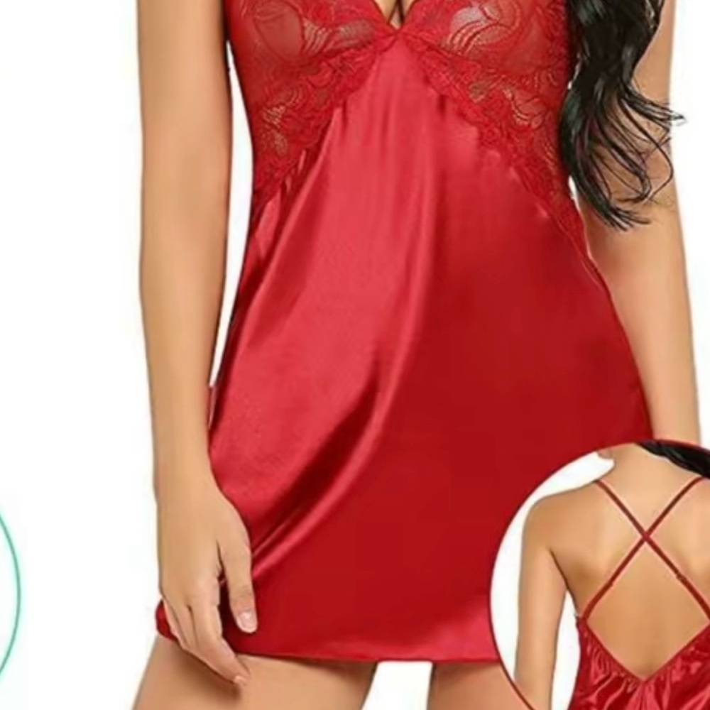 Chic Red Lace Chemise, perfect night pajama